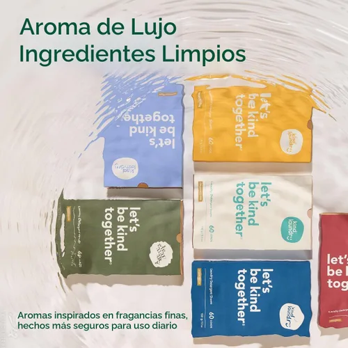 Vista 6 de Kind Laundry Láminas de detergente para pieles sensibles, sin fragancia, 32