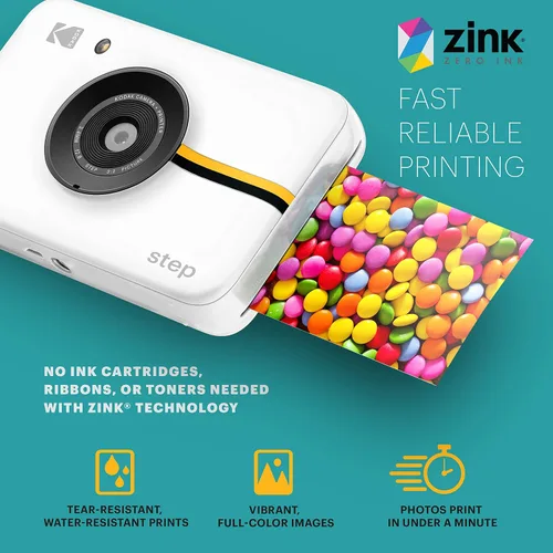 Vista 6 de Polaroid Snap Cámara digital instantánea con tecnología ZINK Zero Ink Printing