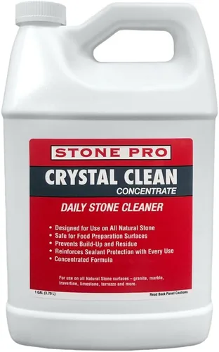 Vista 8 de Stone Pro Crystal Clean - Limpiador y sellador de superficies, concentrado de 32 onzas de galón