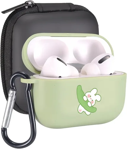 Vista 58 de Funda de mariposas rosas para AirPods Pro con llavero, diseño de animales lindos funda protectora de TPU suave compatible con AirPods Pro Charging