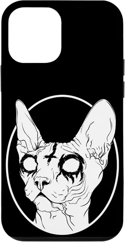 Vista 16 de Black Metal Sphynx Cat Pastel Goth and Death Metal Case for iPhone 17