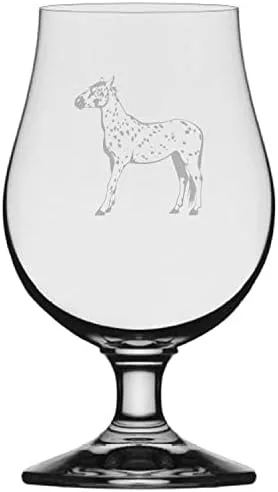 Vista 36 de Abaco Barb Body Horse - Vaso de cerveza Iona grabado (13.25 onzas)