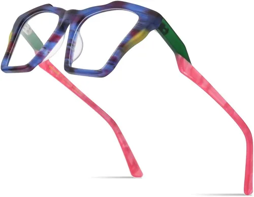 Vista 17 de HEPIDEM Gafas de acetato multicolor degradadas con marco para mujer, gafas grandes grandes 2023