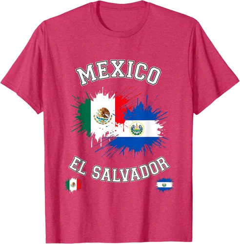 Vista 25 de Camiseta de recuerdo de la bandera vintage de El Salvador de México