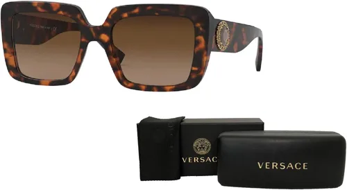 Vista 3 de Versace VE4384B Square Sunglasses for Women + BUNDLE with Designer iWear Eyewear Care Kit