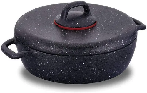 Vista 4 de KORKMAZ GUSTO PLUS VOLKANIT - Cazuela baja de 9.4 in / 2.5 L (pequeña 2.6 qt)