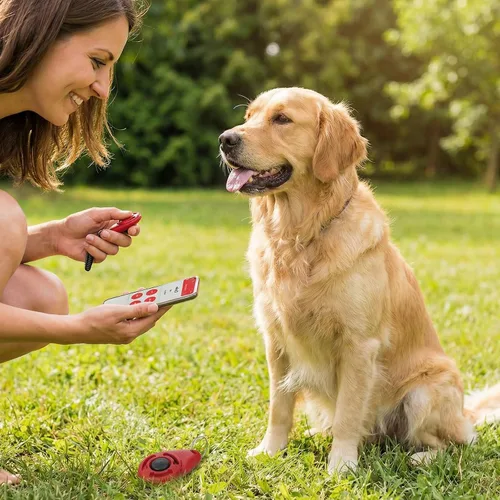 Vista 7 de Clicker de 18 piezas para entrenamiento de perros, juego de clicker de entrenamiento de mascotas con correa de muñeca para perros, gatos, cachorros