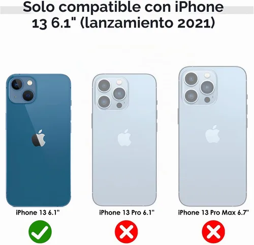 Vista 2 de LOHASIC Funda de cuero para iPhone 13, funda delgada para hombres y mujeres Marrón vintage