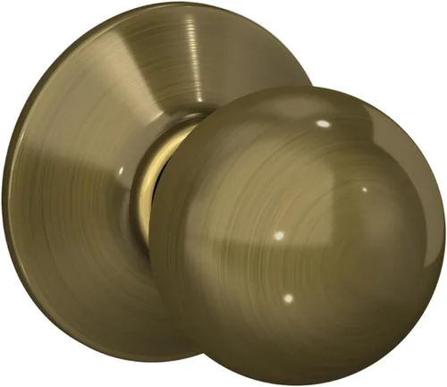 Vista 2 de SCHLAGE F10ORB609 Pomo de paso de órbita, latón antiguo