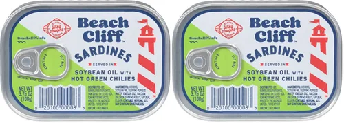 Vista 10 de Beach Cliff Sardinas Silvestres en Salsa Picante de Louisiana, lata de 3.75 oz - 14g de proteína por porción - Sin gluten, apto para dieta keto