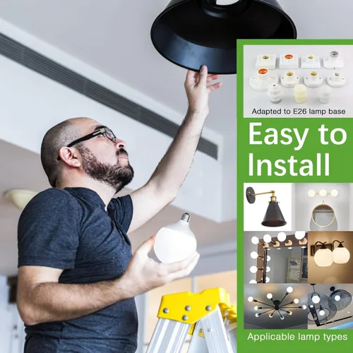 Vista 4 de Bombilla LED, bombillas globo G120, bombillas de 15 W, bombilla regulable de luz diurna de 5000 K, lámpara grande con base E26, 1100 lúmenes
