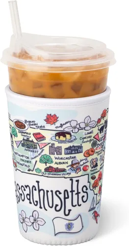 Vista 15 de Swig Life Funda Mediana para Taza de Café Helado Coolie, Funda Aislante de Taza de Café Helado Estándar de 22oz con Asa, Funda Aislante de Neopreno