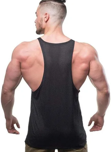 Vista 2 de kpoplk Camisetas sin mangas para hombre de secado rápido, para entrenamiento, gimnasio, muscular, fitness, culturismo, sin mangas, camiseta