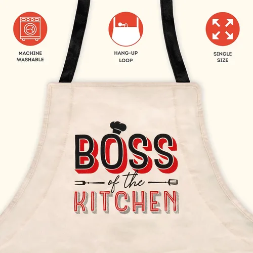Vista 3 de LEGAMI - Men's Women's Kitchen Apron, Super Chef, Front Pocket, Adjustable, One Size, Machine Washable, Size 56 x 76 cm