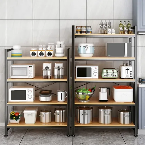 Vista 4 de Shelves Vintage Storage Rack with Open Shelves, 5 Tier Standing Bookshelf, load 110lbs Shelving Unit, for study, kitchen, living room, library