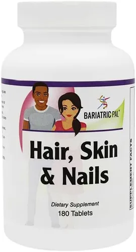 Vista 5 de BariatricPal Tabletas de fórmula para cabello, piel y uñas (botella de 90 unidades)