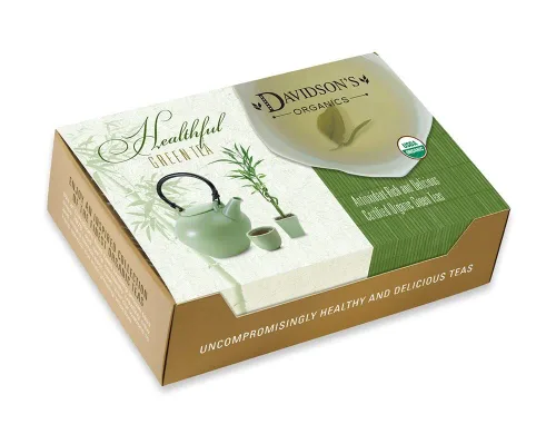 Vista 2 de Davidson's Organics, Flor de jazmín, 100 bolsas de té envueltas individualmente