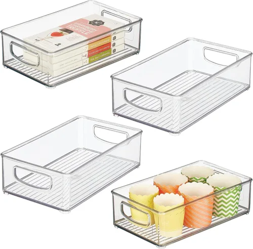 Vista 11 de InterDesign 64330 - Contenedor organizador para despensa, refrigerador, congelador y armario de almacenamiento, 10 x 3 x 6 pulgadas, transparente