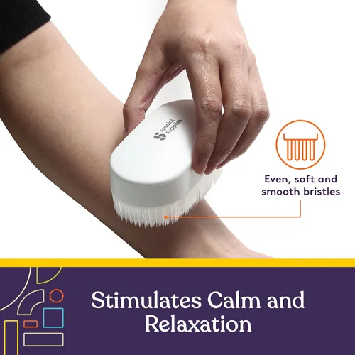 Vista 3 de Special Supplies Cepillo de terapia sensorial para cepillado ocupacional y sensorial, herramientas estimulantes y calmantes para niños y adultos
