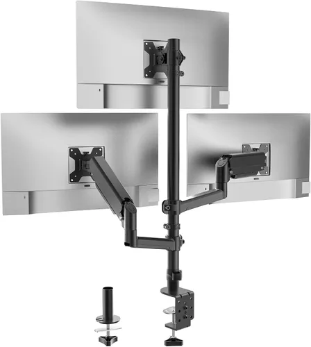 Vista 14 de WALI - Soporte de escritorio para monitor dual para pantallas de 17-32 pulgadas, brazos de monitor dual para 2 monitores, soporta hasta 19.8 lbs