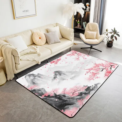 Vista 41 de jejeloiu Cute Mushroom Decor Rugs for Living Room Bedroom for Kids Boys Girls Area Rug 3x5 Botanical Plants Decorative Carpet Cartoon Mushrooms