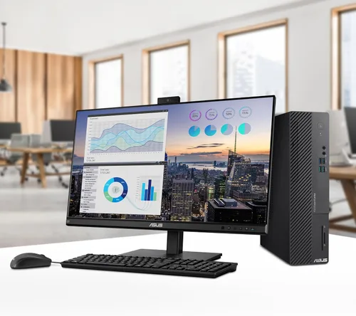 Vista 7 de ASUS ExpertCenter D5 - PC de escritorio con factor de forma pequeño, Intel Core i7-13700, 16 GB de RAM DDR4, SSD PCIe de 1 TB, Windows 11 Pro