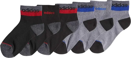 Vista 2 de adidas Calcetines lineales bloqueados para niños y niñas 6 pares