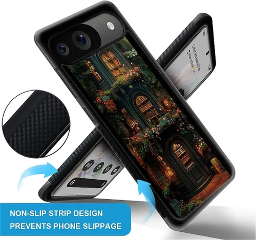 Vista 1457 de Compatible con Google Pixel 4A 5G Mobile Case Creative Acrylic Panel trasero Silicona Protección Grip especialmente diseñado para Google Pixel 4A 5G