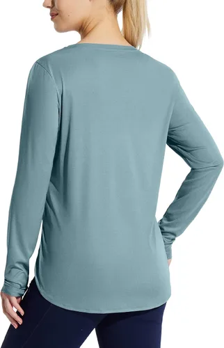 Vista 57 de BALEAF - Camisetas de sol de manga larga para mujer, con FPU 50+, para senderismo, ligeras, de secado rápido, protección contra rayos ultravioleta