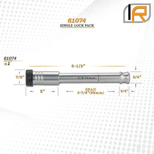Vista 2 de 61074 Cerradura de enganche para enganches de caída a prueba de balas de 2", 2.5" y 3" - Se adapta solo a soporte de bola ajustable - NO es