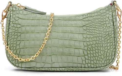 Vista 5 de DOREAMALOE Bolso de hombro de estilo clásico retro, para usar al hombro con cierre de cremallera para mujer