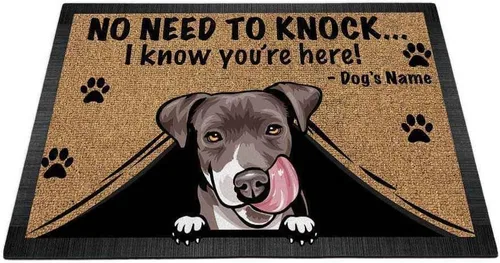 Vista 13 de Felpudo personalizado Peeking Dog Labrador No Need to Knock I Konw You're Here 23.6 x 15.7 pulgadas