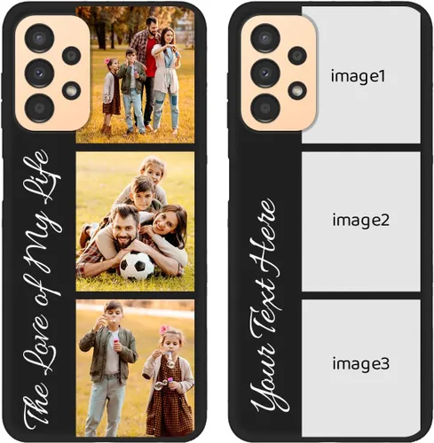 Vista 10 de Funda de teléfono con foto personalizada para Samsung Galaxy A13 4G, imagen/texto personalizados, funda negra delgada y suave, regalo único de nicho