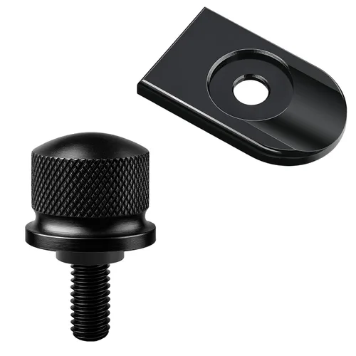 Vista 9 de Tornillo de perno de asiento de aleación de aluminio negro adecuado para Harley Davidson 1996-2024 (1 perno)