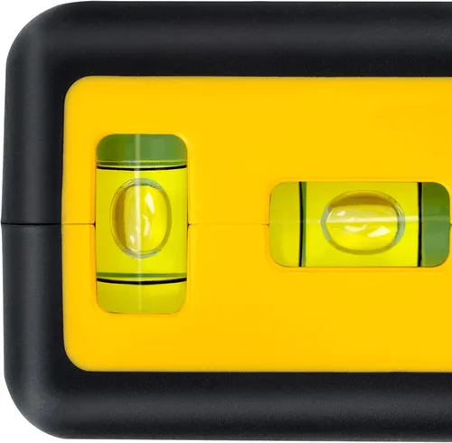 Vista 6 de Amazon Basics Nivel láser giratorio de 360 grados Clase II con 2 viales de burbuja retroiluminados extragrandes, 16 pies/192 pulgadas, amarillo/negro