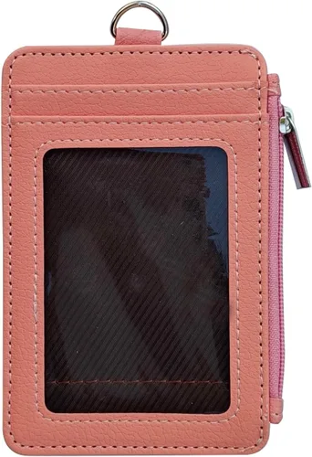 Vista 11 de CATCH ON Cartera pequeña para mujeres y hombres, delgada y minimalista de piel sintética, bolsillo frontal, tarjetero con bolsillo con cremallera