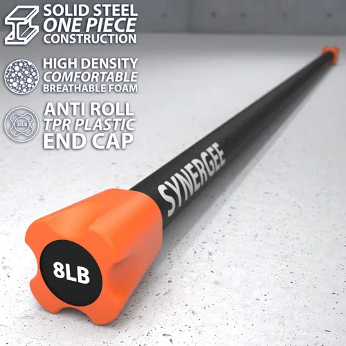 Vista 2 de Synergee - Juego de barras de entrenamiento con peso, varios pesos disponibles, acolchadas, para tonificar el cuerpo, ganar fuerza y mejorar