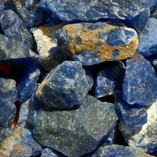 Vista 8 de Krishiv Exports - 10 piezas de trozo natural de sodalita en bruto, cristal de sodalita natural, roca de sodalita en bruto, trozo de sodalita