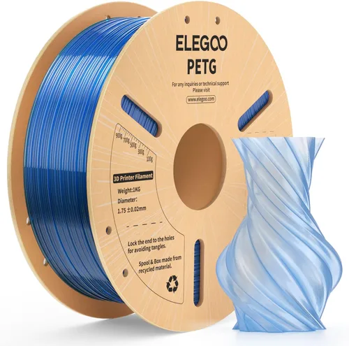 Vista 35 de ELEGOO Filamento PETG para impresora 3D de 0.07 in, color negro, 8.8 lbs