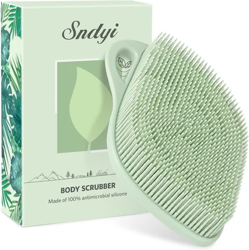 Vista 12 de Sndyi Exfoliante Corporal de Silicona Navideño, Edición Limitada Cepillo de Ducha en Forma de Hoja para Limpieza Suave y Exfoliación, Cepillo