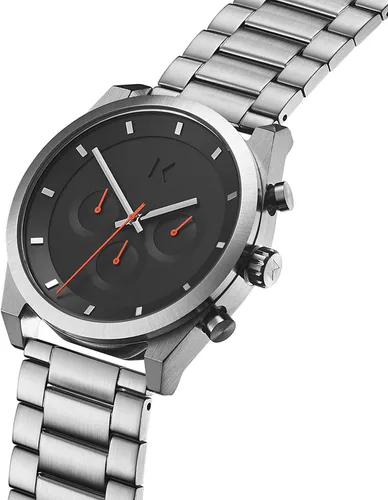 Vista 2 de MVMT Colección Element Chrono Reloj multifunción para hombre, Eslabón negro y plateado, Cronógrafo
