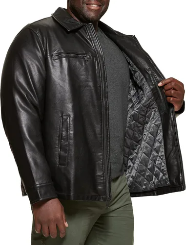 Vista 4 de Dockers Chaqueta de cuero sintético James Big & Tall para hombre