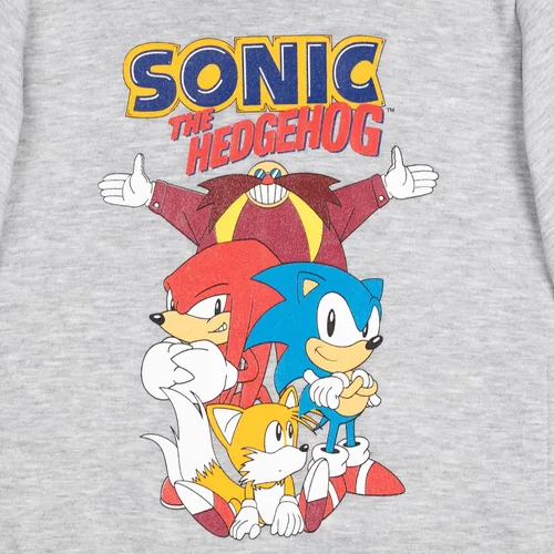 Vista 4 de SEGA Sonic the Hedgehog Tails Knuckles - Sudadera con capucha para niños pequeños y grandes
