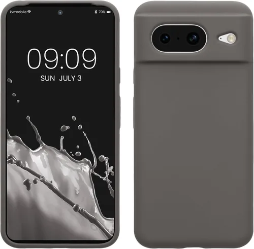 Vista 17 de kwmobile Funda compatible con Google Pixel 7 - Funda de silicona TPU con acabado suave - Piedra antigua