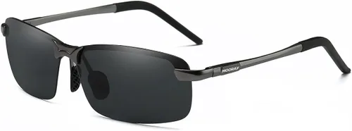 Vista 3 de MOORAY - Lentes de sol polarizados para hombre protección frente a radiación UV lentes de sol de moda para hombre para pesca