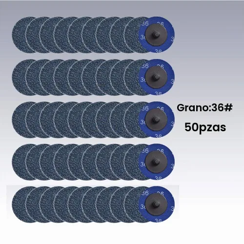 Vista 3 de Tshya Disco de molienda de cambio rápido, 50 discos de lijado de 2 pulgadas, disco giratorio recubierto de circonita para preparación de superficies