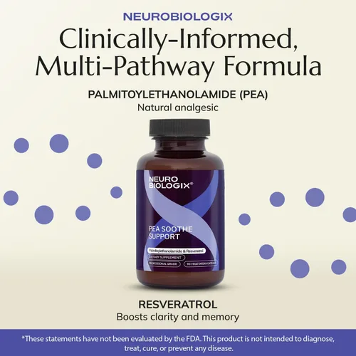 Vista 4 de Neurobiologix Apoyo calmante de guisantes para hombres y mujeres, fórmula de guisantes y resveratrol para comodidad, movilidad, salud nerviosa