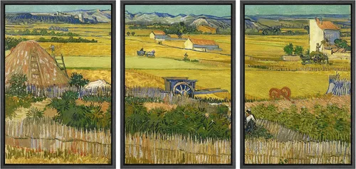 Vista 104 de wall26 Lienzo enmarcado para pared, juego de arte con flores de almendra de Vincent Van Gogh, naturaleza, ilustraciones de área silvestre, bellas