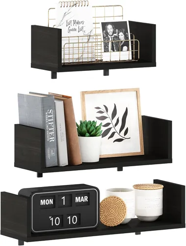 Vista 7 de Furinno Hermite Estantería de Almacenamiento Multiusos para Montaje en Pared, Espresso