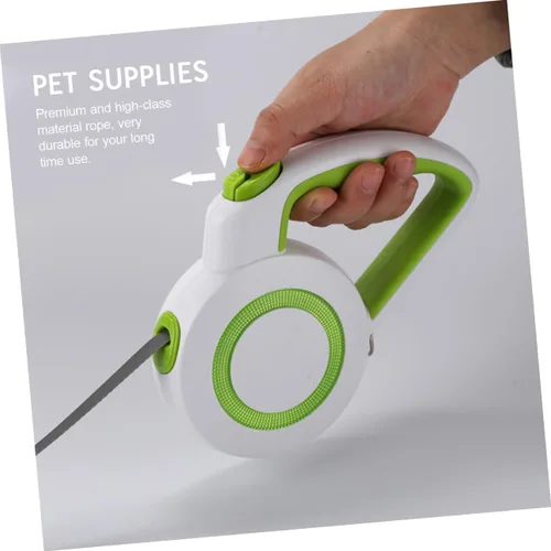 Vista 6 de Luxshiny Correa retráctil automática para perros, cuerda duradera para caminar al aire libre para perros y gatos, portátil, con una sola mano